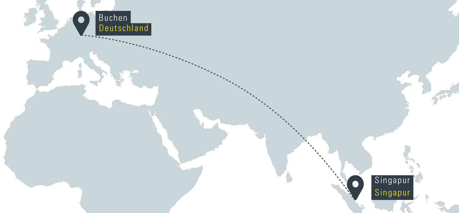 Trip nach Singapur | Karte | WEISS